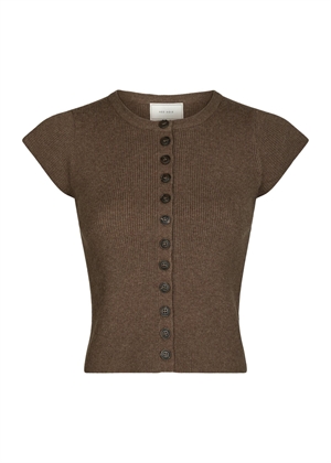Todda knit tee Brown Melange Neo Noir 